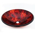 Stellar Red Glass Vessel Sink