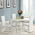 ETHAN HOME Reynold White Metal Sleek Modern 5-piece Dining Set
