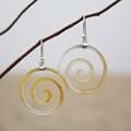 Spiral Sterling Silver Shell Earrings (Indonesia)