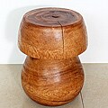 Wooden Light Teak Mushroom End Table (Thailand)