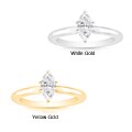 14k Gold 1ct TDW Marquise Diamond Engagement Ring (I-J, I1)