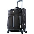 Olympia Malibu Bay 22-inch Black Expandable Spinner Carry-on Luggage Upright
