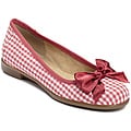 A2 by Aerosoles Women's 'Becomend' Pink/ White Checkered Ballet Flats