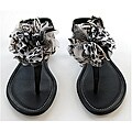 All Black Women's 'Pouf' Sandal