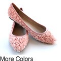 All Black Women's 'Rosebuds' Ballet Flat