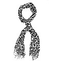 Women's Grey Giraffe Print Shawl Wrap