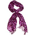 Women's Fuchsia Giraffe Print Shawl Wrap