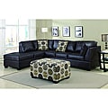 Nikki Dark Coffee Leather 4-peice Sectional Set