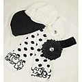 Ashlyn Rose White Polka Dot Baby Girl Leg Warmers and Hat Gift Set