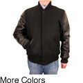 Hudson Outerwear Men's Big and Tall Wool/ Leather Varsity Jacket