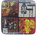 Certified International Vintage Wine Square Platter
