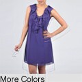 Tiana B Women's Chiffon Ruffled V-neck Dress