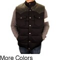 Hudson Outerwear Men's Big and Tall Cotton Leather Yoke Quilted Vest