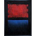 Mark Rothko 'No. 14 (Red, Blue over Black)' Hand-painted Framed Canvas Art