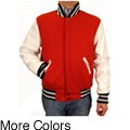 Hudson Outerwear Men's Big and Tall Wool/ Leather Varsity Jacket