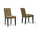 Elsa Taupe Fabric Modern Dining Chairs (Set of 2)