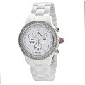 Michele Women's 'Jetway' Ceramic Chronograph Watch