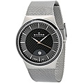 Skagen Men's Carbon Fiber Dial Stainless Steel Watch