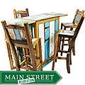 Ecologica Furniture Reclaimed Wood Fold-Away Bar