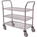 Luxor 3-shelf Fully Adjustable Chrome Wire Cart