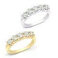 10k Gold 1/2ct TDW Diamond 5-stone Wedding Band (J-K, I2)