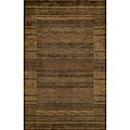 Hand-loomed Loft Brown Gabbeh Wool Border Rug (8' x 11')