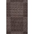 Hand-loomed Loft Blocks Charcoal Wool Rug (2' x 3')
