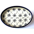 Hand-painted 11-inch Stoneware Oval Baker Dish (Poland)