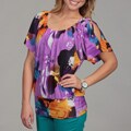 24/7 Comfort Apparel Women's Split Shoulder Top