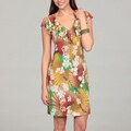 24/7 Comfort Apparel Women's Ruffle Floral Dress