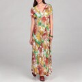 24/7 Comfort Apparel Women's Floral Maxi Dress