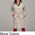 Calvin Klein Women's Leopard Print Trench Coat