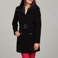 Calvin Klein Women's Black Belted Trench Coat