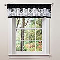Lush Decor Black/ White Covina Valance