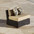 Resort Collection Espresso 36-inch Rattan Modular Armless Patio Chair