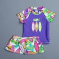 Carter's Girl's Surf Board Rashguard and Skirt Swimsuit