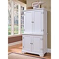 Home Styles Naples White Compact Computer Desk/ Hutch