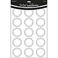 Bella Silver Foiled Circle Wedding Medallion Stickers