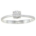 Sterling Silver Cubic Zirconia Solitaire Baby Ring