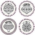 Justrite 'Christmas Ornaments' 8-piece Stampers Original Stamp Sets