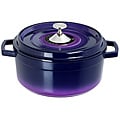 Art & Cuisine Cocotte Purple 4.4-quart Cast Aluminium Round Soup Pot