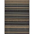 Tufted Sisal Printed Indoor/ Outdoor Grey Stripes Rug (5' x 7')