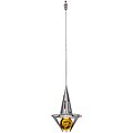 Access Atlas 1-light Brushed Steel Amber Glass Pendant