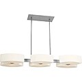 Boron Brushed Steel Finish with Opal Glass Pendant Light