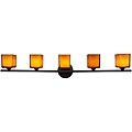 Hermes Oil-rubbed Bronze Finish with Amber Glass Wall/ Vanity Light