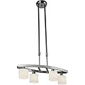Cosmos Brushed Steel Finish with Opal Glass Pendant Light
