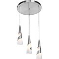 Onyx Brushed Steel Finish Metal Wrap Pendant