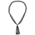 Nanni CZ Multi-strand Long Tassel Chain Necklace