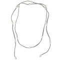 Nanni Freshwater Pearl and Silver Suede Necklace