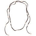 Nanni Freshwater Pearl and Brown Suede Necklace